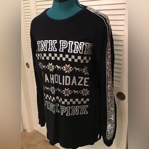 PINK Victoria's Secret Black Top XS oversized